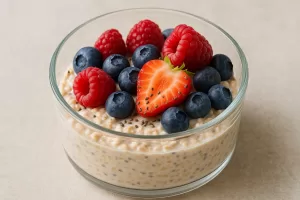oats com frutas vermelhas