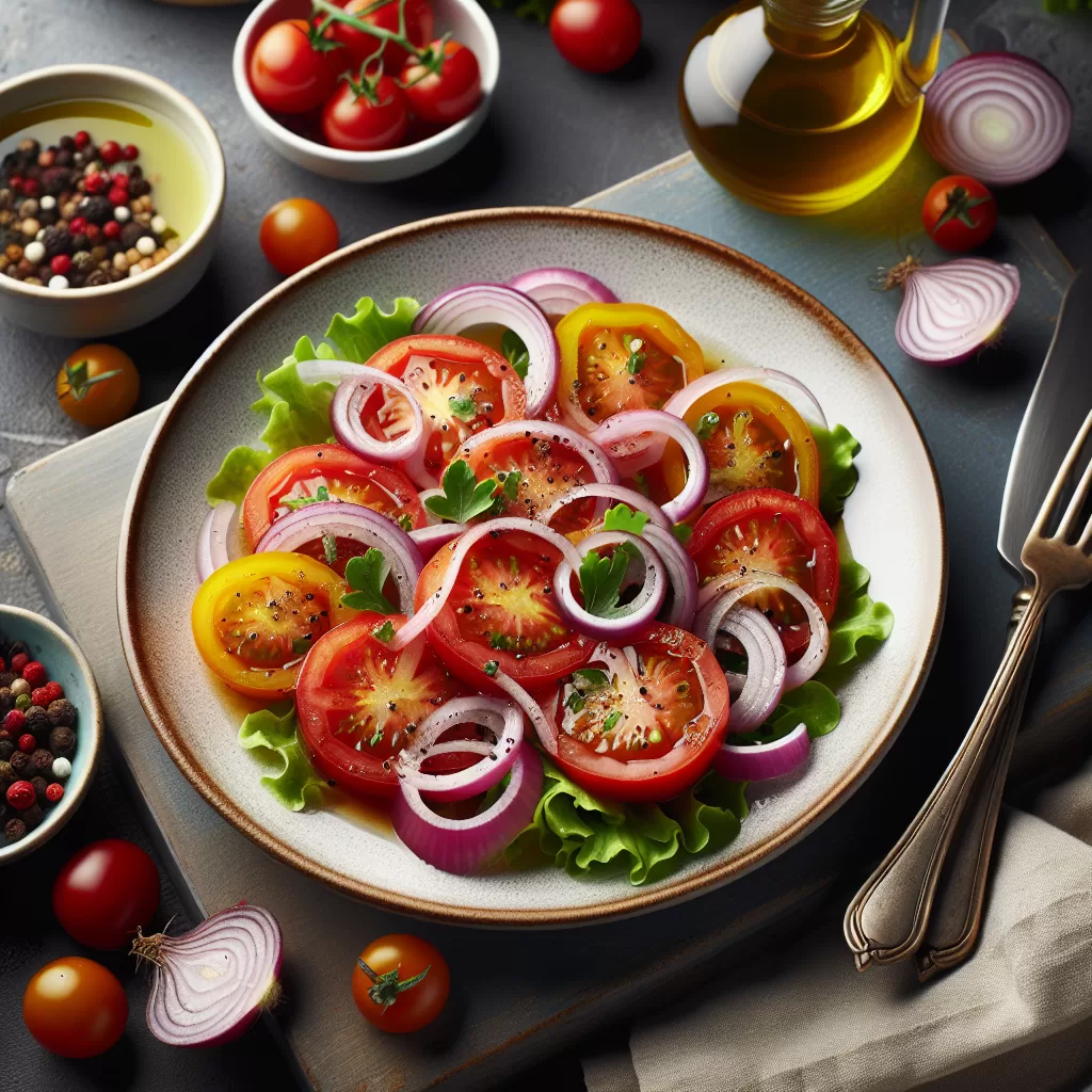 Vinagrete Simples com Tomate e Cebola